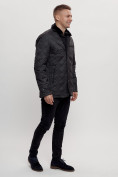 Купить Куртка классическая с мехом мужская черного цвета 2965Ch, фото 7