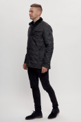 Купить Куртка классическая с мехом мужская черного цвета 2965Ch, фото 8