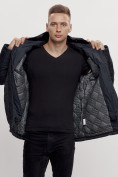 Купить Куртка классическая с мехом мужская темно-синего цвета 2965TS, фото 11