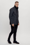 Купить Куртка классическая с мехом мужская темно-синего цвета 2965TS, фото 7