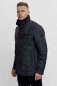 Купить Куртка классическая с мехом мужская темно-синего цвета 2965TS, фото 8