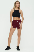 Купить Спортивные шорты женские бордового цвета 3005Bo, фото 2