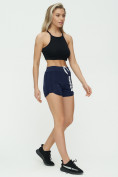 Купить Спортивные шорты женские темно-синего цвета 3005TS, фото 4