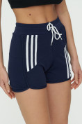Купить Спортивные шорты женские темно-синего цвета 3006TS, фото 9