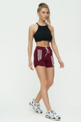 Купить Спортивные шорты женские бордового цвета 3006Bo, фото 2