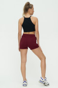Купить Спортивные шорты женские бордового цвета 3006Bo, фото 5