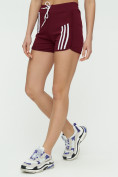 Купить Спортивные шорты женские бордового цвета 3006Bo, фото 8