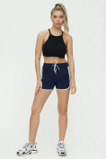 Купить Спортивные шорты женские темно-синего цвета 3008TS, фото 3