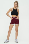 Купить Спортивные шорты женские бордового цвета 3008Bo, фото 3