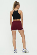 Купить Спортивные шорты женские бордового цвета 3008Bo, фото 6