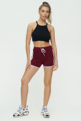 Купить Спортивные шорты женские бордового цвета 3010Bo, фото 3