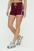 Купить Спортивные шорты женские бордового цвета 3010Bo, фото 7
