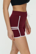 Купить Спортивные шорты женские бордового цвета 3010Bo, фото 10