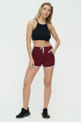 Купить Спортивные шорты женские бордового цвета 3019Bo, фото 3
