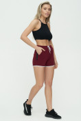 Купить Спортивные шорты женские бордового цвета 3019Bo, фото 2