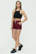 Купить Спортивные шорты женские бордового цвета 3019Bo, фото 4