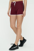 Купить Спортивные шорты женские бордового цвета 3019Bo, фото 7