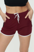 Купить Спортивные шорты женские бордового цвета 3019Bo, фото 12
