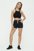 Купить Спортивные шорты женские черного цвета 3019Ch, фото 3