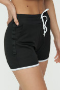 Купить Спортивные шорты женские черного цвета 3019Ch, фото 13