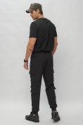 Купить Брюки джоггеры спортивные с карманами мужские черного цвета 3073Ch, фото 5