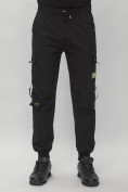 Купить Брюки джоггеры спортивные с карманами мужские черного цвета 3073Ch, фото 6
