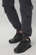 Купить Брюки джоггеры спортивные с карманами мужские темно-серого цвета 3073TC, фото 11