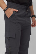 Купить Брюки джоггеры спортивные с карманами мужские темно-серого цвета 3073TC, фото 12