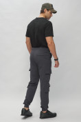 Купить Брюки джоггеры спортивные с карманами мужские темно-серого цвета 3073TC, фото 5