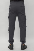 Купить Брюки джоггеры спортивные с карманами мужские темно-серого цвета 3073TC, фото 9