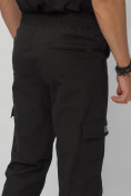 Купить Брюки джоггеры спортивные с карманами мужские черного цвета 3075Ch, фото 14