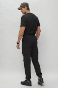Купить Брюки джоггеры спортивные с карманами мужские черного цвета 3075Ch, фото 4