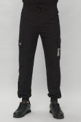 Купить Брюки джоггеры спортивные с карманами мужские черного цвета 3075Ch, фото 7
