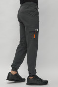 Купить Брюки джоггеры спортивные с карманами мужские темно-серого цвета 3075TC, фото 11