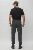 Купить Брюки джоггеры спортивные с карманами мужские темно-серого цвета 3075TC, фото 4