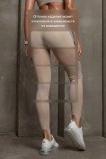 Купить Легинсы со штрипками бифлекс женские бежевого цвета 307_1B, фото 4
