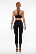 Купить Легинсы со штрипками бифлекс женские черного цвета 307_1Ch, фото 7