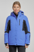 Купить Горнолыжная куртка женская зимняя фиолетового цвета 3105F