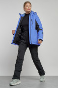 Купить Горнолыжная куртка женская зимняя фиолетового цвета 3105F, фото 11