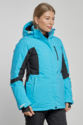 Купить Горнолыжная куртка женская зимняя голубого цвета 3105Gl, фото 3