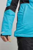 Купить Горнолыжная куртка женская зимняя голубого цвета 3105Gl, фото 6