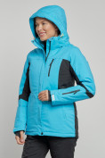 Купить Горнолыжная куртка женская зимняя голубого цвета 3105Gl, фото 9