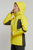 Купить Горнолыжная куртка женская зимняя желтого цвета 3105J, фото 4