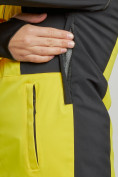 Купить Горнолыжная куртка женская зимняя желтого цвета 3105J, фото 7