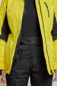Купить Горнолыжная куртка женская зимняя желтого цвета 3105J, фото 8