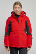 Купить Горнолыжная куртка женская зимняя красного цвета 3105Kr