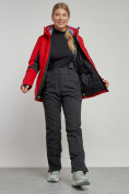 Купить Горнолыжная куртка женская зимняя красного цвета 3105Kr, фото 10