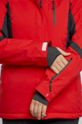 Купить Горнолыжная куртка женская зимняя красного цвета 3105Kr, фото 4