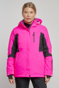 Купить Горнолыжная куртка женская зимняя розового цвета 3105R