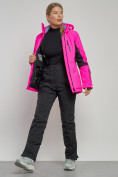 Купить Горнолыжная куртка женская зимняя розового цвета 3105R, фото 10